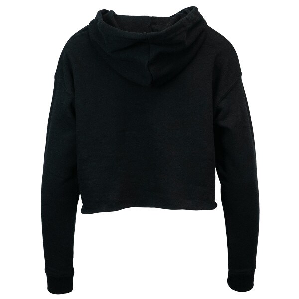 womens utah state hoodie crop black